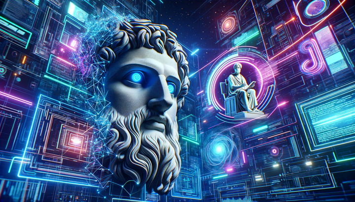 Aristote in a sci-fi electronic future